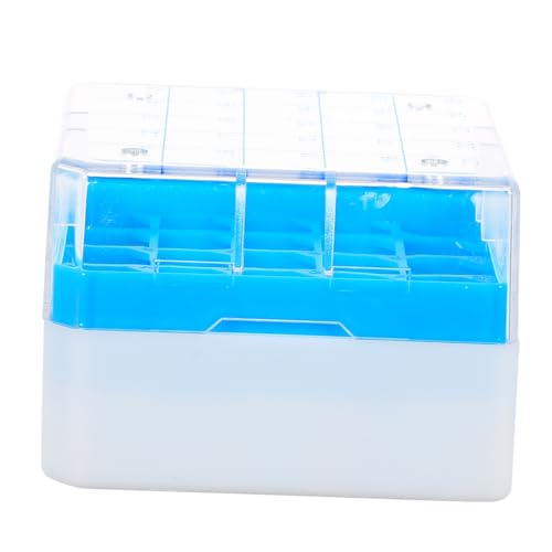 SOIMISS Fächer Pc Gefrierrohr Aufbewahrungsbox aus Transparentem Ultratiefkühlgeeignet mit Alphanumerischer Beschriftung für Laborproben und Zell-protein-lagerung von SOIMISS