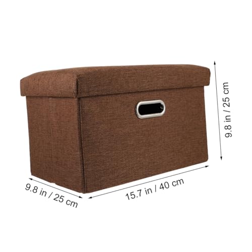 SOIMISS Faltbarer Aufbewahrungs hocker mit Deckel Bezug Strapazierfähiger Sitzhocker mit Stauraum für Schlafzimmer und Badezimmer Multifunktionaler Wäschekorb und Sitzfläche von SOIMISS