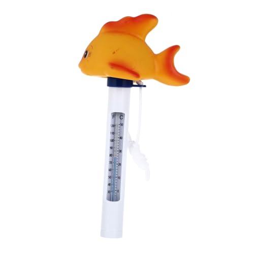 SOIMISS Goldfisch Schwimmendes Poolthermometer mit Präziser Temperaturanzeige Zweifache Celsius Fahrenheit Anzeige Dekorativ Geeignet für Schwimmbäder Teiche und Aquarien von SOIMISS