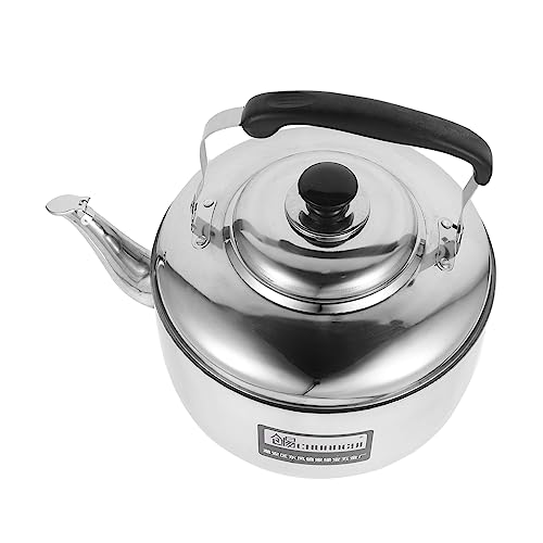 SOIMISS Großer Wasserkocher mit Automatischem Signalton für Gas und Induktionsherde für Teezubereitung und Kochen Komfortabler Scald Griff Gleichmäßige Wärmeverteilung von SOIMISS