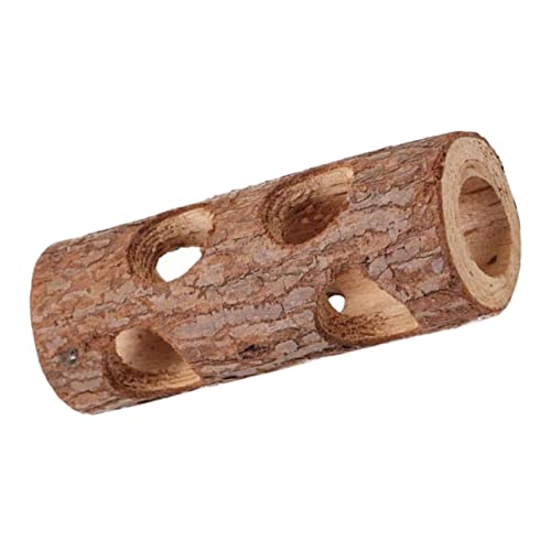 SOIMISS Hamster Verstecktunnel aus Massivem Holz Beißfestes Nagerspielzeug für Hamster und Meerschweinchen Langlebiger Holzspiel Tunnel Platzsparend Fördert Beschäftigung und Natürliche von SOIMISS