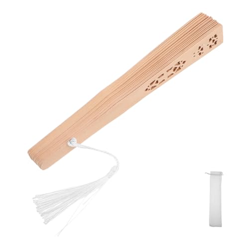 SOIMISS Handfächer Aus Holz Faltbar Für Hochzeiten Fächer Handfächer Faltbar Hochzeit Faltbar Hochzeitsfächer Lotusbaum Beige von SOIMISS