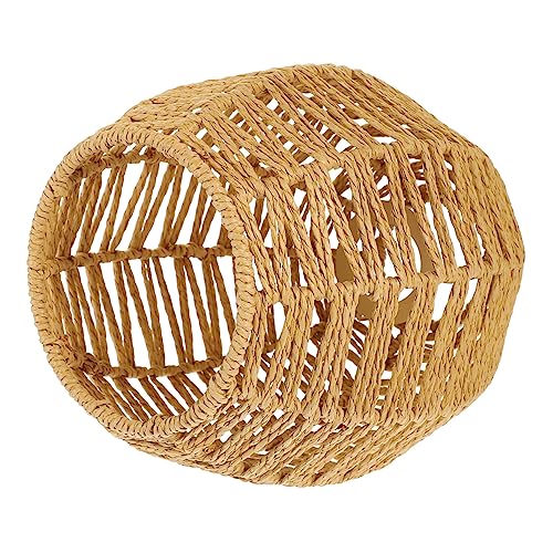 SOIMISS Handgewebter Kegelförmiger Lampenschirm aus Naturfasern in Khaki Rustikaler Ersatzschirm für Tisch Pendelleuchten Einfach zu Montieren für Wohnräume Hotels und Restaurants von SOIMISS