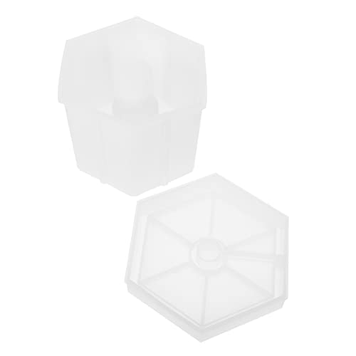 SOIMISS Hexagon Silikonform für Epoxidharz DIY Lampenfuß Form Langlebig Elastisch mit Glatter Oberfläche für Einfache Entformung und Vielseitiges Gießen von Harz und Kerzenhaltern von SOIMISS