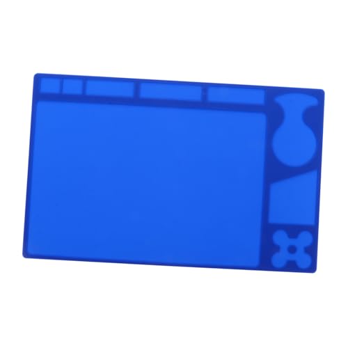 SOIMISS Hitzebeständige Rutschfeste Silikonarbeitsmatte für Elektronikreparatur Isolierende Lötunterlage mit Multifunktionalem Design Strapazierfähiges Material Kleine Blau von SOIMISS