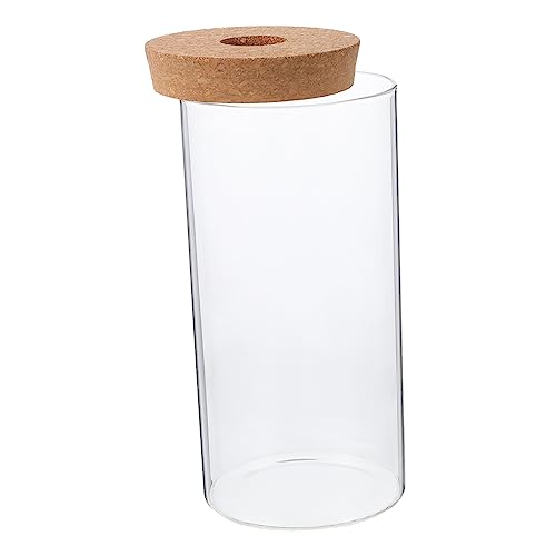 SOIMISS Hochborosilikat Flasche für DIY Moos Landschaft Transparenter Zylindrischer Micro Landschaftsbehälter Klare Glasvase zur Dekoration von Zimmer Bad Schlafzimmer von SOIMISS