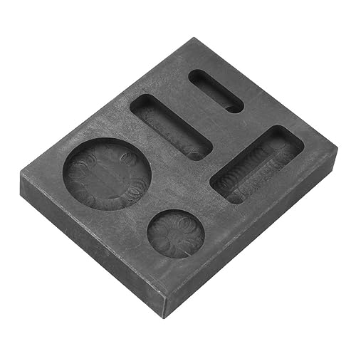 SOIMISS Hochreine Graphit Schmelzform mit Löchern Langlebiges Gießform Werkzeug für Gold Silber Hitzebeständig und Robust für Kleine Metallmengen und edle Metall schmelzanwendungen von SOIMISS