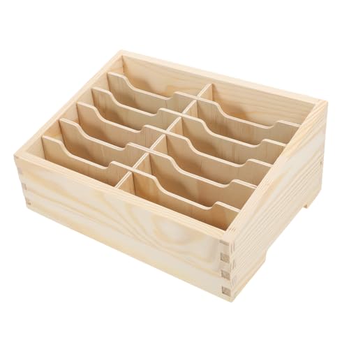 SOIMISS Holz Handy Aufbewahrungsbox Fächer Mobiles Organizer Desktop Telefonhalter Büro Schul Klassenzimmer Platzsparend Robust Kompakt von SOIMISS