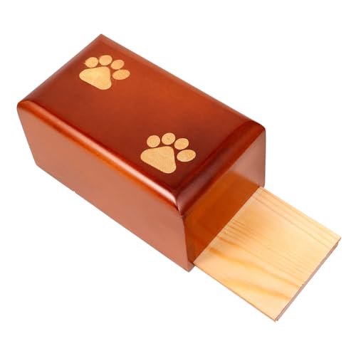SOIMISS Holz Haustierurne für Hunde und Katzen Gedenkurne aus Robustem Holz Aschebox für Haustiere und Langlebige Erinnerung als Trostgeschenk bei Verlust von SOIMISS