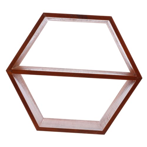 SOIMISS Holz Wandregal Hexagonal Design Kleines Wandregal mit Glatter Oberfläche Platzsparendes Wandmontage Aufbewahrungsregal für Wohn und Arbeitszimmer Dekorativer Holz SOIMISS Holz Wandregal Hexagonal Design Kleines Wandregal mit Glatter Oberfläche Platzsparendes Wandmontage Aufbewahrungsregal für Wohn und Arbeitszimmer Dekorativer Holz von SOIMISS