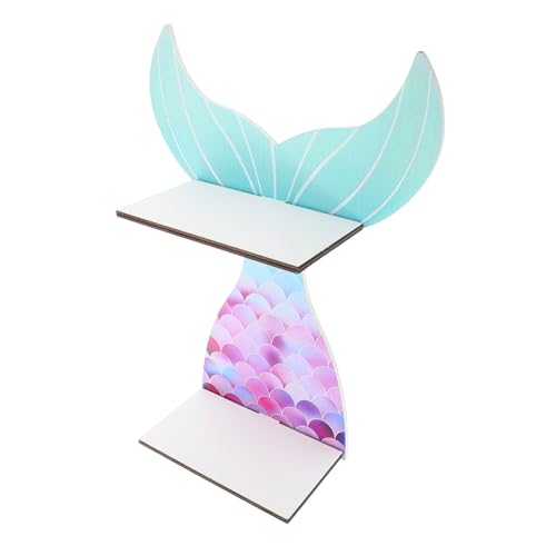 SOIMISS Holz wandregal Meerjungfrau Design Schwebendes Irisierendes Wandboard Minimalistisches Robustes Wandregal für Schlafzimmer Wohnzimmer Mädchenzimmer Vielseitig als Deko und von SOIMISS