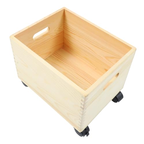 SOIMISS Holzkoffer Für Kleidung Und Spielzeug-aufbewahrungsbox Mehrzweckbox Mit Rädern Als Kleinteile-Organizer Für Haushalt Lagerung Langlebiger Kleiderbehälter von SOIMISS