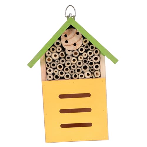SOIMISS Insektenhaus Gartenhaus mit Schmetterlingen und Bienen Langlebiges Gartendekor für Terrasse und Naturnahe Bienenwohnung Bestäubung Wetterbeständig und Robust von SOIMISS