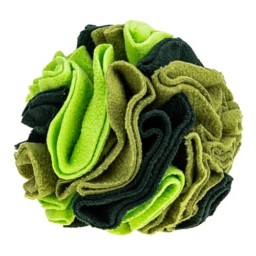 SOIMISS Interaktiver Hundesniffball in Waldgrün Spielerisches Futtersuchspielzeug für Kleine und Mittlere Hunde Fördert Natürliche Schnüffelfähigkeiten Langeweile und Destruktives von SOIMISS