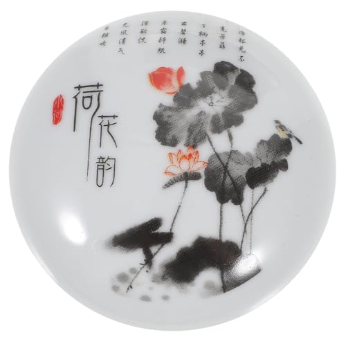 SOIMISS Stempelkissen Rot 7cm Keramik für Kalligraphie Stempel und Malerei Wiederverwendbares Langlebiges Stempelkissen für Schule und und Vielseitig von SOIMISS