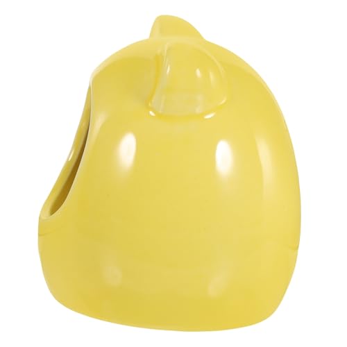 SOIMISS Keramikversteck für Zwerghamster Kleines Gelbes Schlafnest aus Keramik als Rückzugsort und Schattiges Versteck im Hamsterkäfig Geeignet für Mäuse und Andere Kleintiere Robust und von SOIMISS