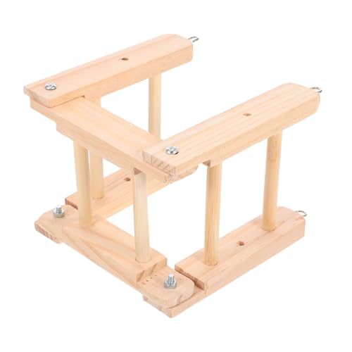 SOIMISS Klappbare Holz vogelleiter für Käfig Klettern Krallenschleifen und Schnabelpflege Natürliche Robuste Sitzstange aus Massivem Holz Geeignet für Papageien Sittiche Wellensittiche von SOIMISS