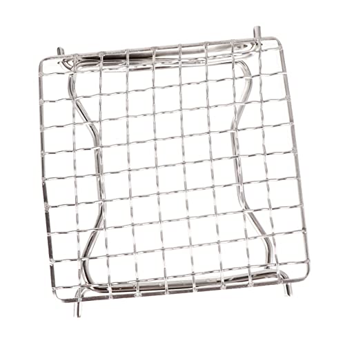SOIMISS Klappbarer Bbq Grillrost aus Lebensmittelechtem Edelstahl Faltbarer Grillständer für Outdoor Camping Multifunktionaler Holzkohlegrill Tragbarer Grillhalter für Töpfe und Zubehör von SOIMISS