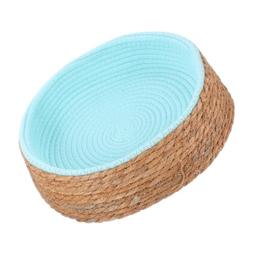 SOIMISS Klein Tierbett aus Geflochtenem Wicker Bequemes Hundebett Rundes Katzennest aus Natürlichem Material Kratzfest für Welpen und Katzen Grün SOIMISS Klein Tierbett aus Geflochtenem Wicker Bequemes Hundebett Rundes Katzennest aus Natürlichem Material Kratzfest für Welpen und Katzen Grün von SOIMISS