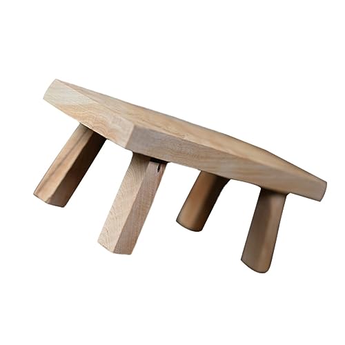 SOIMISS Kleiner Hölzerner Hocker Dekorationsständer Stabile Holzskulptur im Retro Design Glatte Oberfläche Langlebiger Schreibtisch Display für Kreative Wohn und Bürodekoration SOIMISS Kleiner Hölzerner Hocker Dekorationsständer Stabile Holzskulptur im Retro Design Glatte Oberfläche Langlebiger Schreibtisch Display für Kreative Wohn und Bürodekoration von SOIMISS