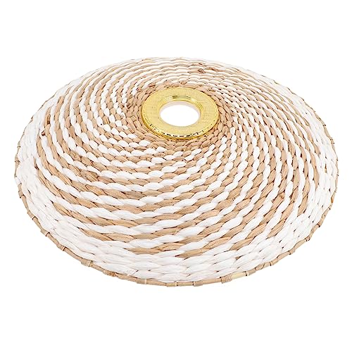 SOIMISS Kleiner Papierlampenschirm Fassung Retro Gewebter Lampenschirm für Kronleuchter Vintage Dekoration für Hotel Restaurant und Wohnräume Farbig von SOIMISS
