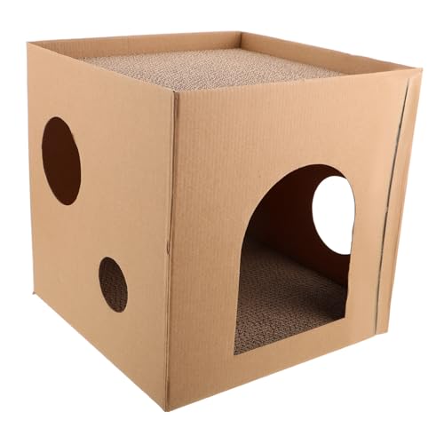SOIMISS Kratznest aus Langlebiger Wellpappe Quadratisch mit Großflächiger Kratzfläche Multifunktionales Katzenhaus und Loungematte Sicher für Katzen Krallenwetzen und Entspannen SOIMISS Kratznest aus Langlebiger Wellpappe Quadratisch mit Großflächiger Kratzfläche Multifunktionales Katzenhaus und Loungematte Sicher für Katzen Krallenwetzen und Entspannen von SOIMISS