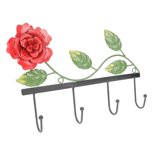 SOIMISS Kreative Metall Rosen Garderobenhaken mit Haken Wandmontage Eleganter Mantelhalter für Jacken Taschen Schals für Ankleidezimmer Flur und Balkon Einfache Installation Platzsparend von SOIMISS