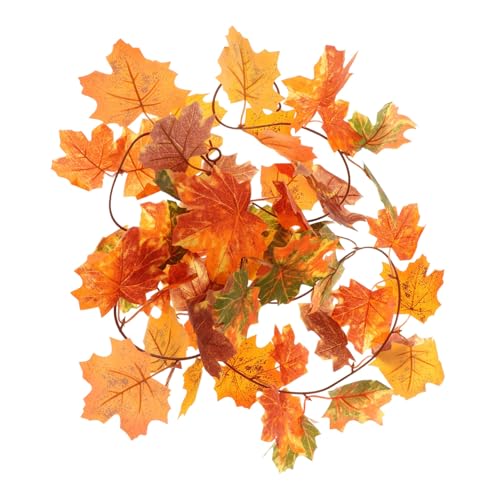 SOIMISS Künstliche Ahornblatt Girlande Herbstdeko Halloween Party Deko Langlebige Realistische Rattanblätter für Haus Garten Restaurant Dekorative Hängepflanze für Erntedankfest und SOIMISS Künstliche Ahornblatt Girlande Herbstdeko Halloween Party Deko Langlebige Realistische Rattanblätter für Haus Garten Restaurant Dekorative Hängepflanze für Erntedankfest und von SOIMISS