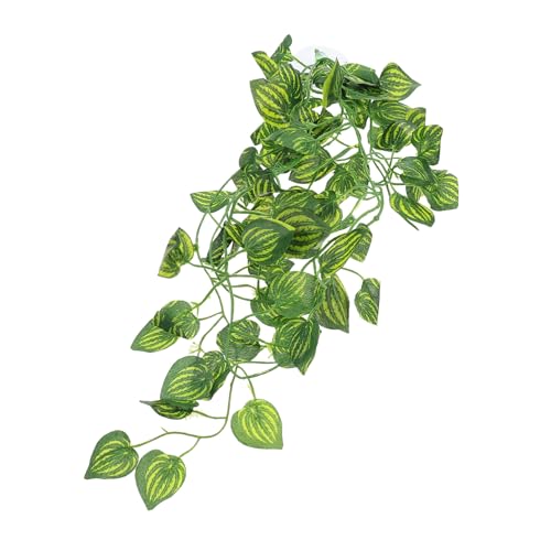 SOIMISS Künstliche Terrarienlandschaft Rebenpflanze Langlebige Kunststoff Dekoration für Reptilienboxen und Aquarien Täuschend Echte Fake Vine für Naturnahe Verstecke und von SOIMISS