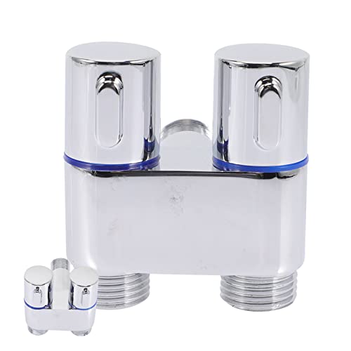 SOIMISS Kupfer Doppelsteuerung Dreifachventil Wasserhahn Ventil Robust Auslaufsicher für Bad Wc Toiletten Sprühdüse Outdoor Wasserhahn Anschluss Langlebig Praktisch von SOIMISS