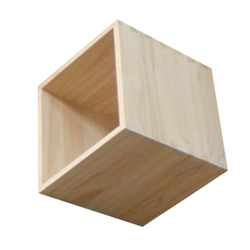 SOIMISS Massive Holzkiste mit Schwalbenschwanzverbindung Multifunktionale Aufbewahrungsbox für DIY Regal Büro und Wohnbereich Stabile Naturbelassene Holzablage von SOIMISS