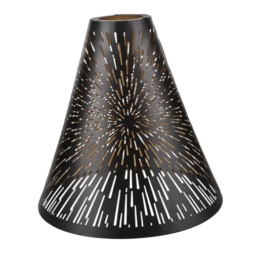SOIMISS Metall Lampenschirm Hohl Ausgeschnitten Retro Stil Pendelleuchte Schutz für Deckenleuchte und Tischlampe Vintage Vintage Metall Lampenschirm mit Goldener Innenseite von SOIMISS