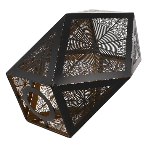 SOIMISS Metall Lampenschirm Spinnennetz Motiv Lampenschirm Ersatz für Steh Tischlampen Halloween Dekoration Präzise Lasergraviert Einfache Montage Indoor Outdoor Geeignet von SOIMISS