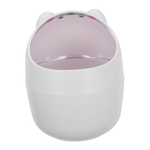 SOIMISS Mini Desktop Mülleimer mit Schwingdeckel Niedlicher Kunststoff abfallbehälter Multifunktionaler Kleiner Tischmülleimer für Büro Schreibtisch und Wohnräume Praktischer von SOIMISS