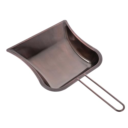 SOIMISS Mini Edelstahl Kehrblech mit Langem Griff Robustes Metall Schaufelblech in Rot und Bronze Kompakte Staubschaufel für Werkstatt Garage und Schreibtisch Vielseitiges Reinigungstool von SOIMISS