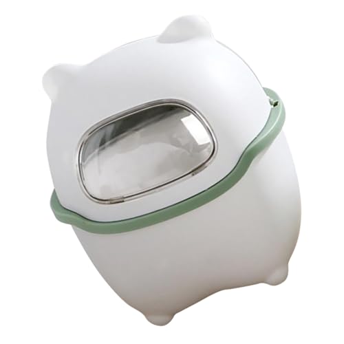 SOIMISS Mini Tischmülleimer mit Deckel Niedlicher Abfallbehälter für Schreibtisch Büro Wohnheim Weiß Grün Stylischer Praktischer Abfallkorb für Kleine Dinge von SOIMISS