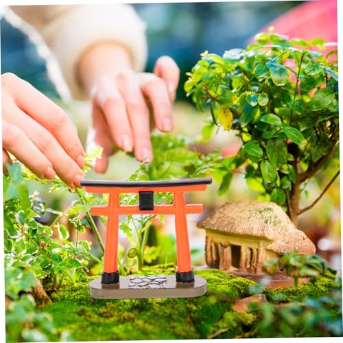 SOIMISS Miniatur Japanisches aus Resin Wetterfeste Gartenfigur für Zen Garten Schreibtisch deko Detailreiche Japanische Miniatur Architektur Langlebige Mini Gate Dekoration von SOIMISS