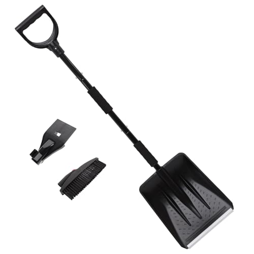 SOIMISS Multifunktionale Abnehmbare Autoschneeschaufel mit Ergonomischem Griff Rostfreiem Schneebesen und Eiskratzer Platzsparendes Auto Winterzubehör für Pkw SUV LKW Zuverlässiges von SOIMISS
