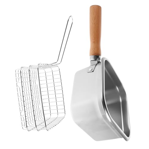 SOIMISS Multifunktionaler Edelstahl Frittier Topf mit Korb Kompakter Tragbarer Kleiner Fritteusen Topf zum Frittieren Kochen und Dämpfen für Zuhause und Outdoor-einsatz von SOIMISS