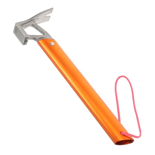 SOIMISS Multifunktionaler Zeltnagelhammer aus Edelstahl und Kupferlegierung mit Ergonomischem Griff Haken zum Nagelziehen Leicht und Langlebig für Camping und Outdoor einsatz von SOIMISS