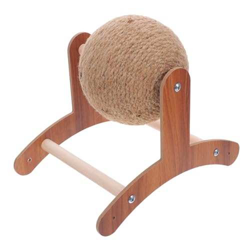 SOIMISS Natürlicher Sisal Katzenkratzball mit Holzständer Interaktives Kratzspielzeug für Katzen Fördert Krallenpflege und Aktivität für Indoor Haustiertraining und Spaß SOIMISS Natürlicher Sisal Katzenkratzball mit Holzständer Interaktives Kratzspielzeug für Katzen Fördert Krallenpflege und Aktivität für Indoor Haustiertraining und Spaß von SOIMISS