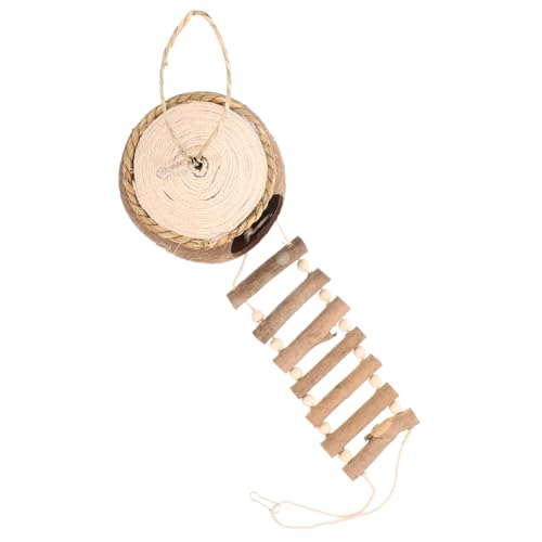 SOIMISS Natürliches Vogelnest Kokosnussschale Hängend mit Kletterleiter Leichtes Vogelhaus für Wellensittiche Hamster und Kleintiere Umweltfreundliches Coir Bird Nest Cage Outdoor SOIMISS Natürliches Vogelnest Kokosnussschale Hängend mit Kletterleiter Leichtes Vogelhaus für Wellensittiche Hamster und Kleintiere Umweltfreundliches Coir Bird Nest Cage Outdoor von SOIMISS