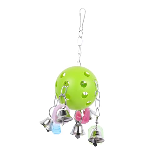 SOIMISS Papagei Hängender Bunter Glockenball mit Interaktives Käfigspielzeug für Sittiche zum Klettern und Beißen Fördert Kommunikation und Beschäftigung von SOIMISS
