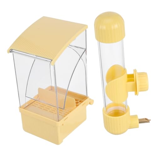 SOIMISS Papageienfutterset Vogelfuttertrinker zubehör für vogelhäuschen Vogelfutter Sittich Vogelhäuschen aus Kunststoff Pet Bird Feeder automatischer Vogelfutterspender Plastik Gelb SOIMISS Papageienfutterset Vogelfuttertrinker zubehör für vogelhäuschen Vogelfutter Sittich Vogelhäuschen aus Kunststoff Pet Bird Feeder automatischer Vogelfutterspender Plastik Gelb von SOIMISS
