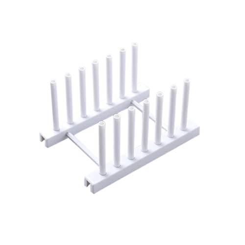 SOIMISS Plastik Abtropfgestell Weiß Geschirrhalter Geschirrabtropfer Topfdeckelhalter Küchenorganizer Platzsparend Einfach Montierbar von SOIMISS