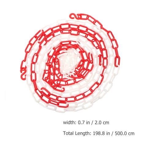 SOIMISS Plastikkette Absperrkette Sicherheitskette Warnkette Sichtbare Absperrung Rot Weiß für Garagenauffahrt Baustelle Garagenauffahrt und Menschenmengensteuerung Kunststoff SOIMISS Plastikkette Absperrkette Sicherheitskette Warnkette Sichtbare Absperrung Rot Weiß für Garagenauffahrt Baustelle Garagenauffahrt und Menschenmengensteuerung Kunststoff von SOIMISS