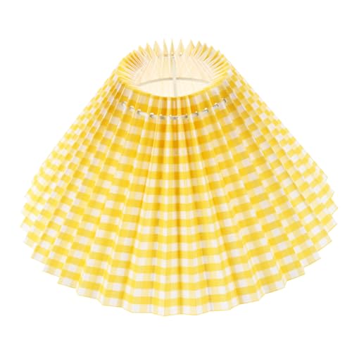 SOIMISS Plicated Stoff Lampenschirm Gelb Kariert Lampenschirm Ersatz für Tischlampe Staubschutz mit Langlebigem Material und Einfachem Montageverfahren SOIMISS Plicated Stoff Lampenschirm Gelb Kariert Lampenschirm Ersatz für Tischlampe Staubschutz mit Langlebigem Material und Einfachem Montageverfahren von SOIMISS