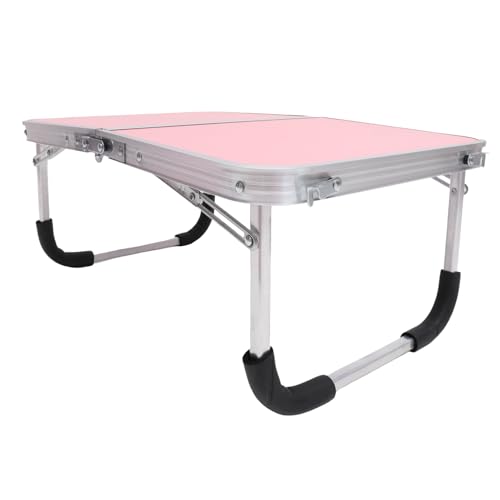 SOIMISS Portable Table lerntisch Bedside Tables Faltschreibtisch schülerschreibtisch Tisch hochklappen Tisch im Freien Falten Ecke tragbarer Klapptisch Strandtisch Aluminiumlegierung Rosa von SOIMISS