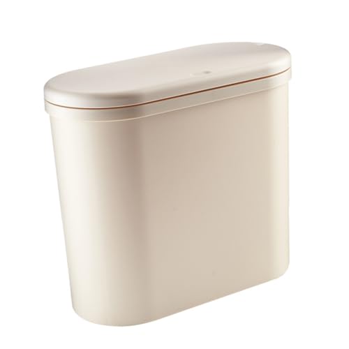 SOIMISS Praktischer Abfalleimer mit Pressdeckel aus Robustem PP Abs Kunststoff Kompakter Müllbehälter für Bad Küche Büro Leichter Langlebiger Kunststoff mülleimer Farbe Zufällige Farbe von SOIMISS