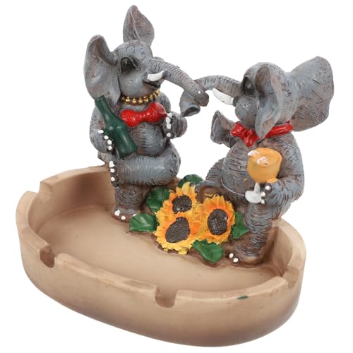 SOIMISS Resin Dekorativer Desktop Aschenbecher Cartoon Design für Innen Außen Bar Büro Wohnzimmer Praktische Reinigung von SOIMISS